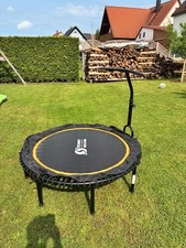 SportPlus Fitness Trampolin Minitrampolin Gummiseil Federung klappbar Haltegriff