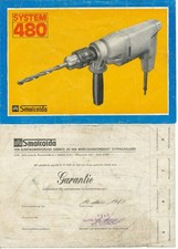 Werbung Bohrmaschine Smalcalda System 480 - DDR - mit Garantieblatt 1987- TOP!