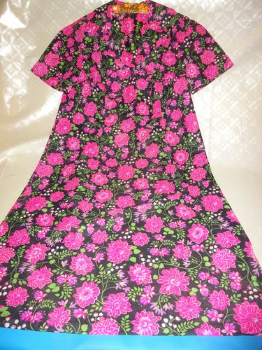 Polyester dederon kleid ddr - polyester,