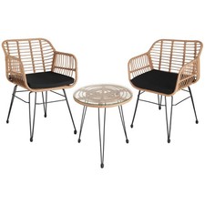 Rattan-Sitzgruppe Molfetta 2+1 Rattan-Sitzgruppe Rattanset natur B-Ware