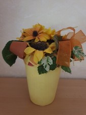 Herbstliche Blumendeko Sonnenblumen Efeu Im Blumentopf - wunderschön anzusehen!!