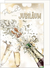 Premium Glückwunschkarte Jubiläum mit Umschlag Ehrentag Mann Frau Feier