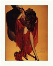 Spanish Dancer Girl Rolf Armstrong Fächer Fan Flamenco Kunstdruck Pin Up 014