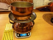 Germa.Wagner/Stephanie ges.gesch. Fondue u.Rechaud,f. Gourmet-Koch,1461g,Rarität