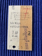 alte Bahn-Fahrkarte Kulmbach 1