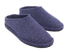 Barfußschuh wollfilz blau - wollfilz,