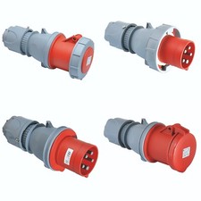 CEE Stecker Kupplung Gerätestecker Wandsteckdose Steckdose 63A 5Pol IP 44 IP 67