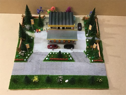Diorama top tankstelle shell - diorama,