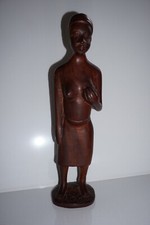 Handgeschnitzte Holzfigur aus Afrika Frau Holz Figur 40,5 cm 