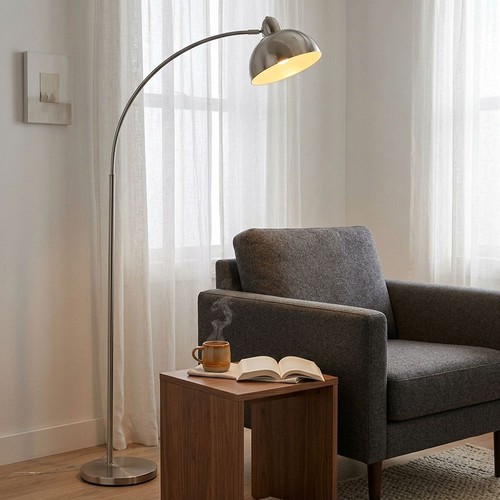 Chrom led steh leuchte - chrom,