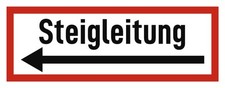 Steigleitung - Hinweisschild