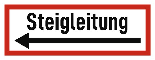 Steigleitung hinweisschild - -,
