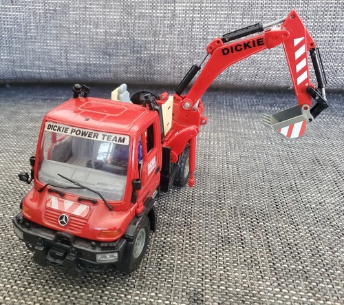 Dickie toys unimog mit bagger - dickie,