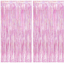 Rosa Glitzer Vorhang 1x2,5m