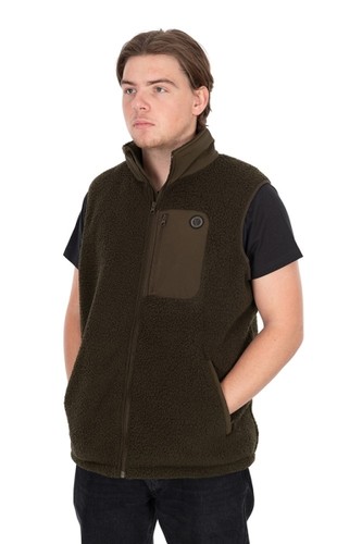 Fox olive sherpa hybrid gilet - fox,