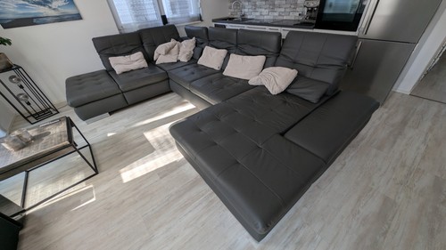 Ledersofa wohnlandschaft couch - wohnlandschaft,