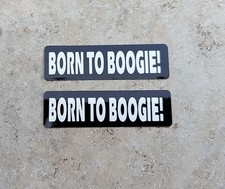 Born To Boogie! 2 Pcs.Aufkleber Decals Stickers USA Helmaufkleber Öltank