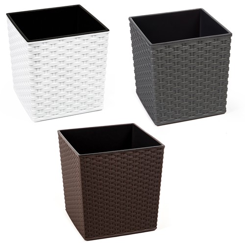 Blumenkübel rattan optik - blumenkübel, rattan-optik