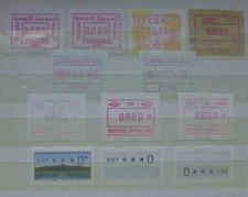 (W1.14) Automatenmarken -  12 verschiedene ATM - Testdrucke