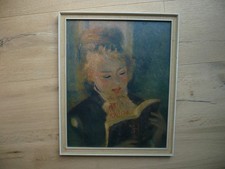 Bild - Kunstdruck  - Pierre Auguste Renoir "Lesendes Mädchen" - im Holzrahmen