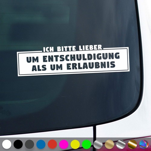 Erlaubnis aufkleber verzeihung - erlaubnis,