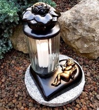 * Grablaterne  Grablampe Grableuchte Grablicht Grabschmuck Engel Kerze