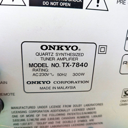 Onkyo 7840 stereo receiver - tx-7840,