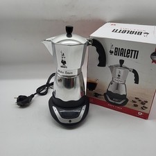 Bialetti Moka Elektrisch Timer, Kapazität für 6 Tassen, 365 W, Silber schwarz