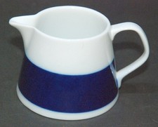 Melitta Oslo Milchkännchen 23-17, weiß mit blauem Streifen