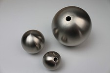 Hohlkugel mit Gewinde VA Edelstahl K240 - Rund Zierkugel Blech Ball Pfosten V2A
