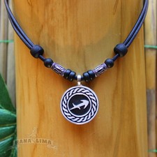 Herrenkette Sternzeichen Schütze Halskette Damenkette Lederkette Surferkette