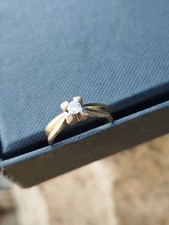 Eleganter Ring aus 585er Weißgold mit Diamant – Größe 54