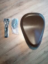 Bobber Motorrad Sitz extra flacher Solositz braun Chopper Sitz Custombike