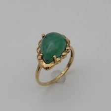 Smaragd goldring 9ct - smaragd,
