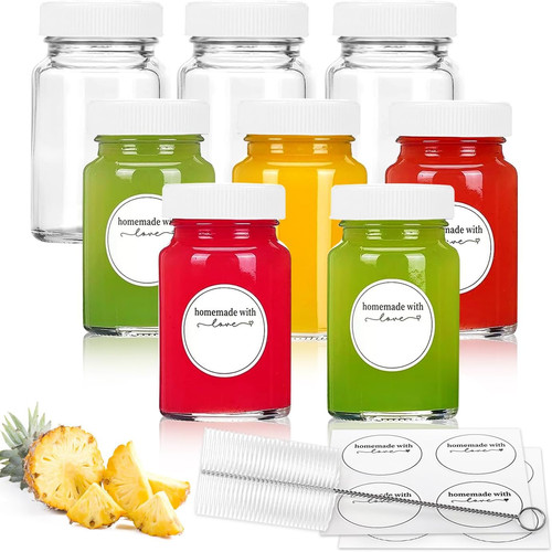 8x60ml mini klarglasflaschen - mini,
