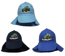 Zintgraf Jungen Legionärs Kappe mit Nackenschutz - Traktor Stickerei Cap41