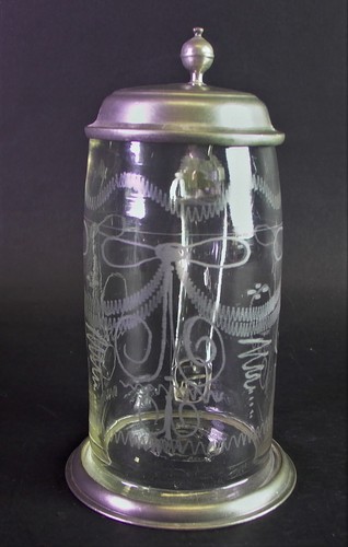 Antiker schliffglas masskrug - antiker,