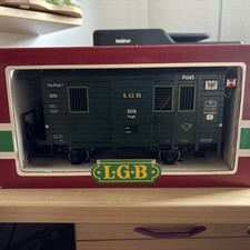 LGB Lehmann Modelleisenbahn 3019 Post Gepäckwagen Schlusslicht Wagen Waggon OVP