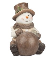 Dekofigur Schneemann mit Kugel