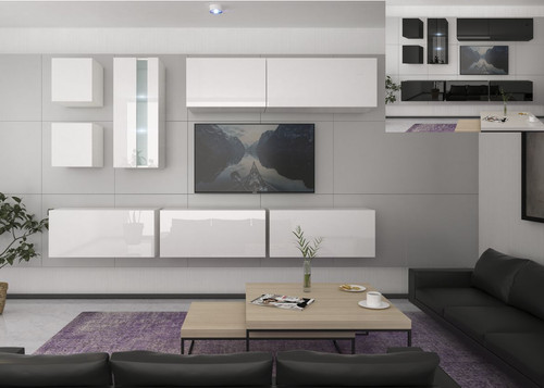 Moderne wohnwand schrankwand - moderne,