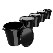 Kunststoff Eimer mit Deckel