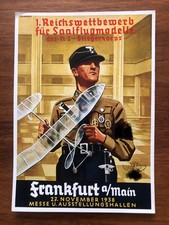 Alt Deutschland Drittes Reich AK Postkarte operative Segelflugzeug Frankfurt