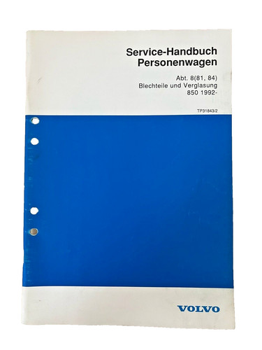 Volvo service handbuch - volvo, service-handbuch