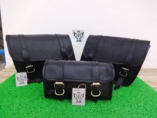 Motorrad Ledertasche Packtaschen schwarz Seiten Satteltasche Satteltaschen Ta...