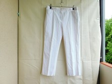 "Atelier Creation"Damen Hosen gr.50.Weiß-gestreift.Hinten-Gummibund.Baumwolle