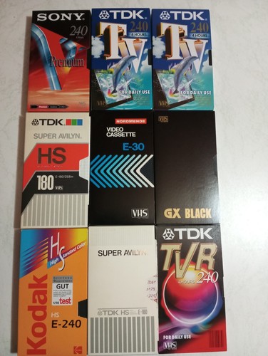 Stück vhs videokassetten - stück, vhs-videokassetten