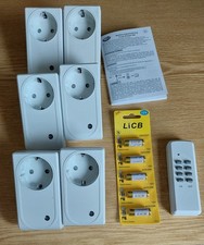 Funksteckdosen Set 6 Stück mit Fernbedienung + Batterien  A23