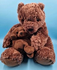 Ikea Bär Klappar Björn mit Baby Teddy 45 cm Braun Braunbär Stofftier