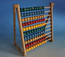 Alter Abakus Rechenschieber Rechenrahmen Holz Retro wohl 60er Jahre (F023-177)