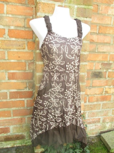 Kleid top tunika braun hippie - top,
